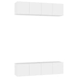NNEVL TV Cabinets 4 pcs White 60x30x30 cm Chipboard