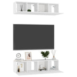NNEVL TV Cabinets 4 pcs White 60x30x30 cm Chipboard