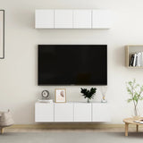 NNEVL TV Cabinets 4 pcs White 60x30x30 cm Chipboard