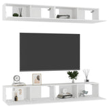 NNEVL TV Cabinets 4 pcs White 100x30x30 cm Engineered Wood