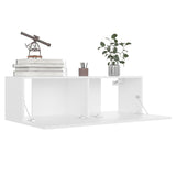 NNEVL TV Cabinets 4 pcs White 100x30x30 cm Engineered Wood