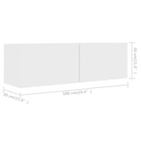 NNEVL TV Cabinets 4 pcs White 100x30x30 cm Engineered Wood