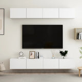 NNEVL TV Cabinets 4 pcs White 100x30x30 cm Engineered Wood