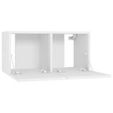 NNEVL 5 Piece TV Cabinet Set White Chipboard