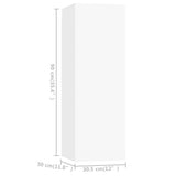 NNEVL 5 Piece TV Cabinet Set White Chipboard