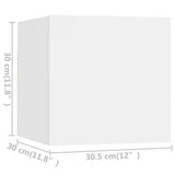 NNEVL 10 Piece TV Cabinet Set White Chipboard