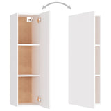 NNEVL 6 Piece TV Cabinet Set White Chipboard