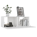 NNEVL 10 Piece TV Cabinet Set White Chipboard