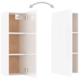 NNEVL 10 Piece TV Cabinet Set White Chipboard