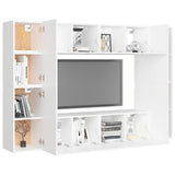 NNEVL 8 Piece TV Cabinet Set White Chipboard