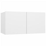 NNEVL 8 Piece TV Cabinet Set White Chipboard