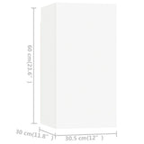 NNEVL 6 Piece TV Cabinet Set White Chipboard