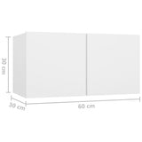 NNEVL 6 Piece TV Cabinet Set White Chipboard