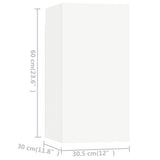 NNEVL 4 Piece TV Cabinet Set White Chipboard