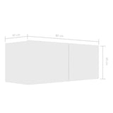 NNEVL 8 Piece TV Cabinet Set White Engineered Wood