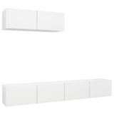 NNEVL TV Cabinets 3 pcs White Engineered Wood
