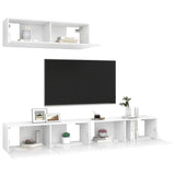 NNEVL TV Cabinets 3 pcs White Engineered Wood