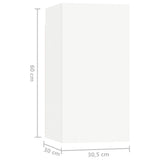 NNEVL 8 Piece TV Cabinet Set White Chipboard