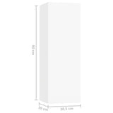 NNEVL 7 Piece TV Cabinet Set White Chipboard