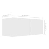 NNEVL 6 Piece TV Cabinet Set White Engineered Wood