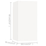 NNEVL 7 Piece TV Cabinet Set White Chipboard