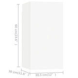 NNEVL 4 Piece TV Cabinet Set White Chipboard