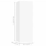 NNEVL 9 Piece TV Cabinet Set White Engineered Wood