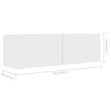 NNEVL 9 Piece TV Cabinet Set White Engineered Wood