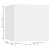 NNEVL Wall Mounted TV Cabinets 8 pcs White 30.5x30x30 cm