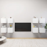 NNEVL Wall Mounted TV Cabinets 8 pcs White 30.5x30x30 cm