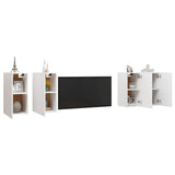 NNEVL TV Cabinets 4 pcs White 30.5x30x60 cm Chipboard