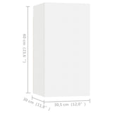 NNEVL TV Cabinets 4 pcs White 30.5x30x60 cm Chipboard