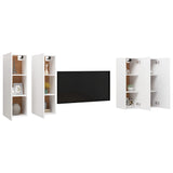 NNEVL TV Cabinets 4 pcs White 30.5x30x90 cm Chipboard