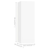 NNEVL TV Cabinets 4 pcs White 30.5x30x90 cm Chipboard