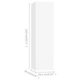 NNEVL TV Cabinets 4 pcs White 30.5x30x110 cm Chipboard