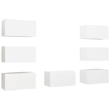 NNEVL TV Cabinets 7 pcs White 30.5x30x60 cm Chipboard