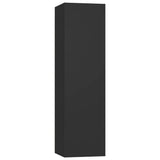 NNEVL 4 Piece TV Cabinet Set Black Chipboard
