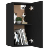 NNEVL 3 Piece TV Cabinet Set Black Chipboard