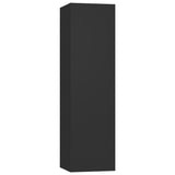 NNEVL 3 Piece TV Cabinet Set Black Chipboard