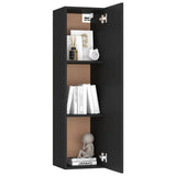 NNEVL 4 Piece TV Cabinet Set Black Chipboard