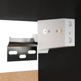 NNEVL 4 Piece TV Cabinet Set Black Chipboard