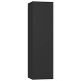NNEVL 4 Piece TV Cabinet Set Black Chipboard