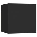 NNEVL 5 Piece TV Cabinet Set Black Chipboard