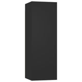 NNEVL 9 Piece TV Cabinet Set Black Engineered Wood