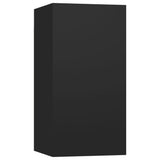NNEVL 9 Piece TV Cabinet Set Black Engineered Wood