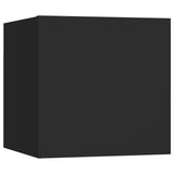 NNEVL Wall Mounted TV Cabinets 8 pcs Black 30.5x30x30 cm