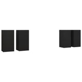 NNEVL TV Cabinets 4 pcs Black 30.5x30x60 cm Chipboard