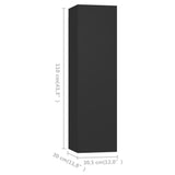NNEVL TV Cabinets 4 pcs Black 30.5x30x110 cm Chipboard