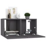 NNEVL TV Cabinets 4 pcs Grey 60x30x30 cm Chipboard