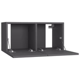 NNEVL TV Cabinets 4 pcs Grey 60x30x30 cm Chipboard